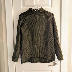 Madewell Mockneck Sweater, Olive Green, XXS